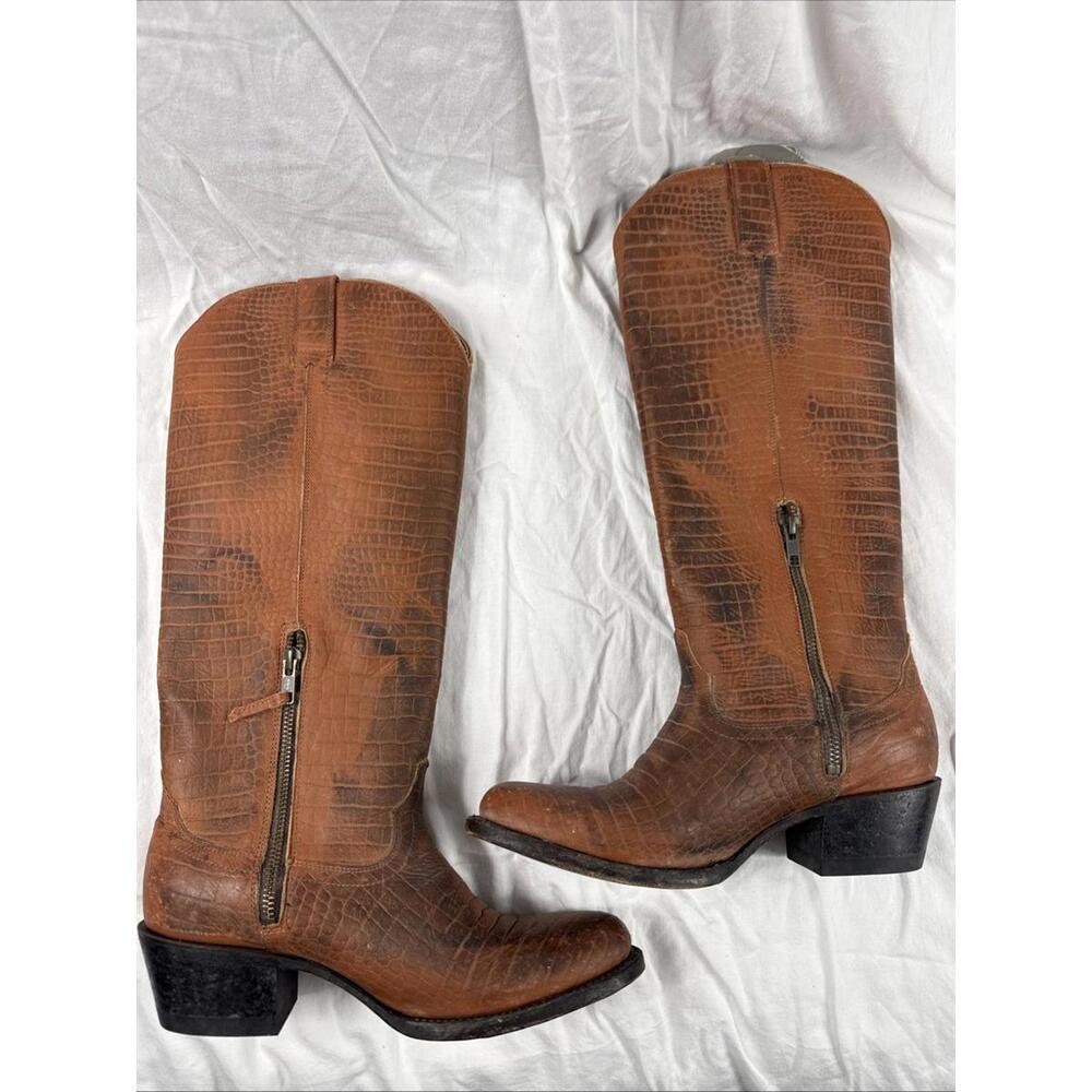 Miss Macie Boots Inspired Collection What a Croc Tall Boot Brown Macie Bean 8.5